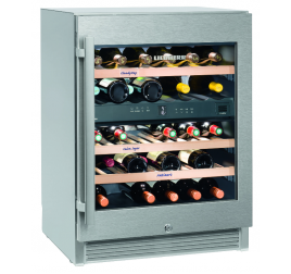 123 literes Liebherr üvegajtós borhűtő (bortemperáló) 2 külön szabályozható hőmérsékleti zónával
