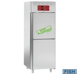 2x350 literes Diamond osztott légterű kombinált hűtő és kifejezetten halhűtő - rozsdamentes