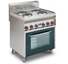 4 főzőlapos Lotus álló elektromos tűzhely elektromos statikus és grill sütővel