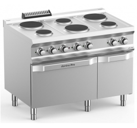 6 főzőlapos MBM álló elektromos tűzhely elektromos sütővel GN2/1 (prémium)