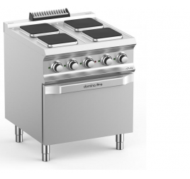 4 főzőlapos MBM álló elektromos tűzhely elektromos sütővel GN2/1 (prémium)