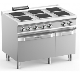 6 főzőlapos MBM álló elektromos tűzhely elektromos sütővel GN2/1 (prémium)