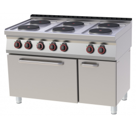 6 főzőlapos RedFox álló elektromos tűzhely elektromos légkeveréses sütővel