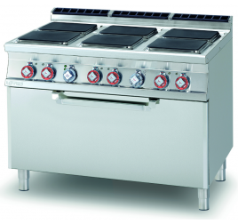 6 főzőlapos Lotus álló elektromos tűzhely elektromos statikus sütővel (1070x730x340 mm)