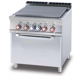 4 zónás francia lapos Lotus álló elektromos tűzhely elektromos statikus sütővel GN2/1