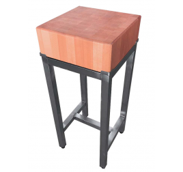 40x40 cm-es hústőke 100mm-es fa fejjel rozsdamentes lábbal