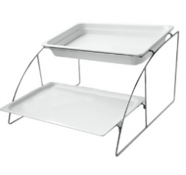 GN edény tartó állvány 2 db GN1/2-es edényhez