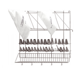 Rozsdamentes falraszerelhető állvány habzsákokhoz és habcsövekhez