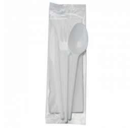 Többször használható műanyag evőeszköz szett, 500 db / gyűjtő