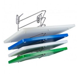 Falra szerelhető rozsdamentes vágódeszka tartó