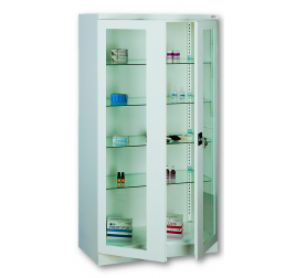 Üvegajtós orvosi szekrény/műszerszekrény