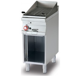 1 zónás Lotus álló gázüzemű lávaköves grill nyitott semleges tárolóval