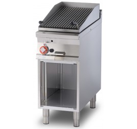 1 zónás Lotus álló gázüzemű lávaköves grill nyitott semleges tárolóval