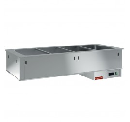 4x GN 1/1-es Diamond beépíthető melegentartó medence
