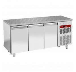 3 ajtós Diamond cukrászati mélyhűtött munkaasztal gránit fedlappal