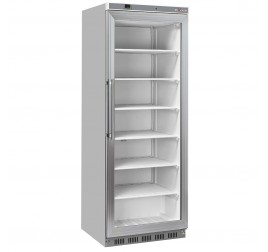 400 literes Diamond Diverso üvegajtós mélyhűtő szekrény - rozsdamentes külsővel