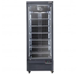 560 literes Diamond Diverso üvegajtós mélyhűtő szekrény - fekete