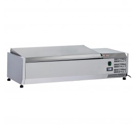 3x GN 1/3 + 1x GN 1/2-es Diamond Diverso feltéthűtő felhajtható fedéllel, 120 cm