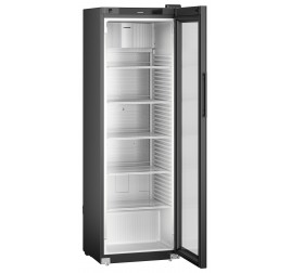 400 literes Liebherr üvegajtós hűtőszekrény - fekete