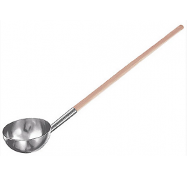 3,5 literes rozsdamentes üstmerő kanál fa nyéllel