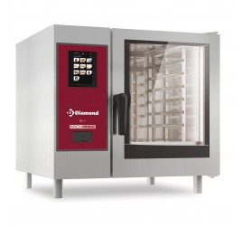 6 tálcás Diamond elektromos kombisütő, érintőképernyős, öntisztító rendszerrel, bojleres gőzbefecskendezéssel