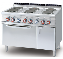 6 főzőlapos Lotus álló elektromos tűzhely elektromos légkeveréses sütővel