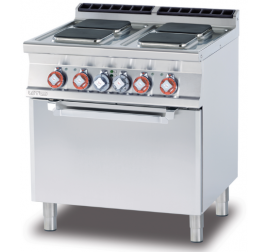 4 főzőlapos Lotus álló elektromos tűzhely elektromos légkeveréses sütővel