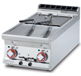 2x8 literes Lotus asztali, elektromos olajsütő leeresztőcsappal