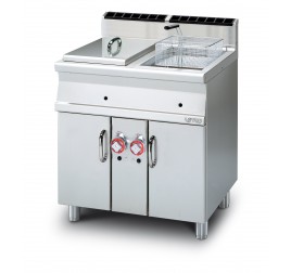 2x13 literes Lotus álló, gázüzemű olajsütő leeresztőcsappal