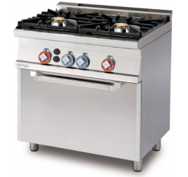 2 égőfejes Lotus álló gáztűzhely gázüzemű statikus és grill sütővel