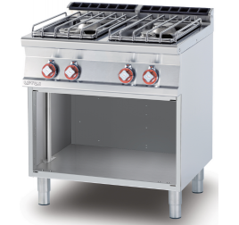 4 égőfejes Lotus álló gáztűzhely nyitott semleges tárolóval