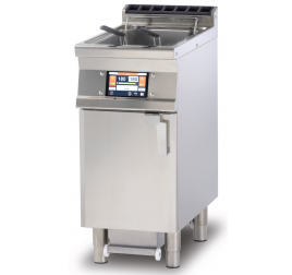 1x18 literes Lotus álló, elektromos olajsütő érintőképernyős vezérléssel, leeresztőcsappal