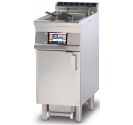 1x18 literes Lotus álló, elektromos olajsütő érintőképernyős vezérléssel, leeresztőcsappal