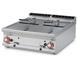 2x13 literes Lotus asztali, gázüzemű olajsütő leeresztőcsappal