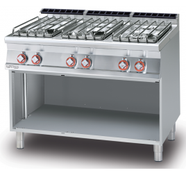 6 égőfejes Lotus álló gáztűzhely nyitott semleges tárolóval
