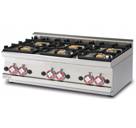 6 égőfejes Lotus asztali gáztűzhely 