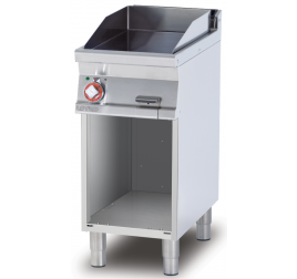 1 zónás Lotus álló elektromos rostlap bordázott, öntöttvas sütőfelülettel, nyitott semleges tárolóval