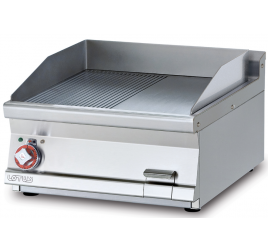 1 zónás Lotus asztali elektromos rostlap félig sima, félig bordázott, öntöttvas sütőfelülettel