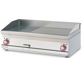 2 zónás Lotus asztali elektromos rostlap sima, krómozott sütőfelülettel