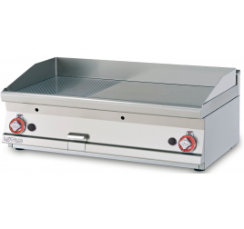 2 zónás Lotus asztali gázüzemű rostlap bordázott, öntöttvas sütőfelülettel