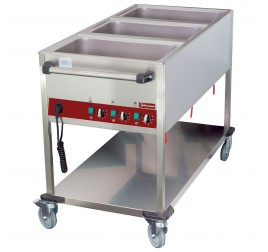 3x GN 1/1-es Diamond melegentartó kocsi