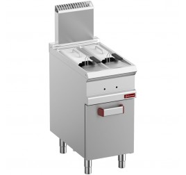 2x7 literes Diamond álló, gázüzemű olajsütő leeresztőcsappal