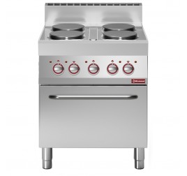 4 főzőlapos Diamond álló elektromos tűzhely elektromos légkeveréses sütővel GN1/1