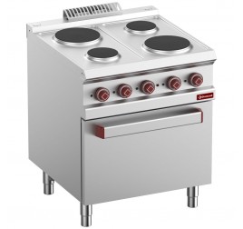 4 főzőlapos Diamond álló elektromos tűzhely elektromos sütővel GN2/1, grill funkcióval