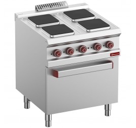 4 főzőlapos Diamond álló elektromos tűzhely elektromos sütővel GN2/1, grill funkcióval