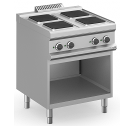 4 főzőlapos MBM álló elektromos tűzhely nyitott semleges tárolóval