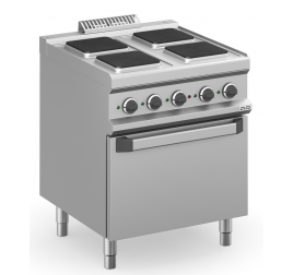 4 főzőlapos MBM álló elektromos tűzhely elektromos sütővel GN2/1