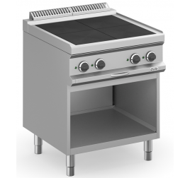 4 teljes főzőlapos MBM álló elektromos tűzhely nyitott semleges tárolóval