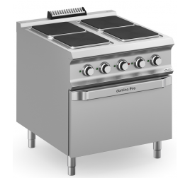 4 főzőlapos MBM álló elektromos tűzhely elektromos sütővel (GN2/1)