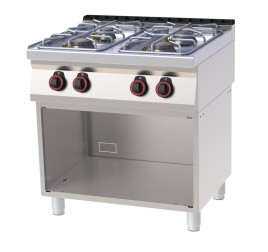 4 égőfejes RedFox álló gáztűzhely nyitott semleges tárolóval